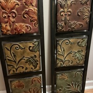 Decorative Metal Wall Panels with Floral Design
